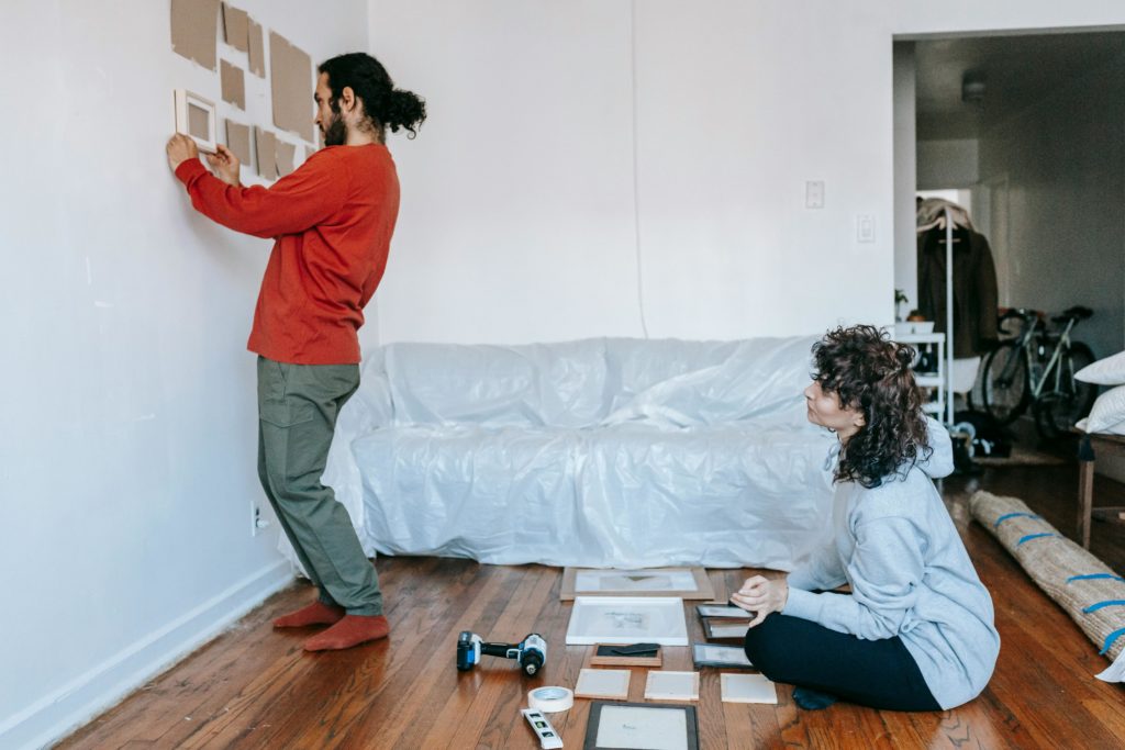 Couple renovating their home