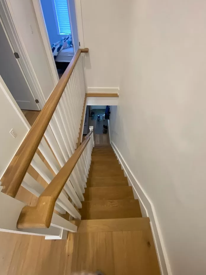 Hector Avenue stairs stain paint after
