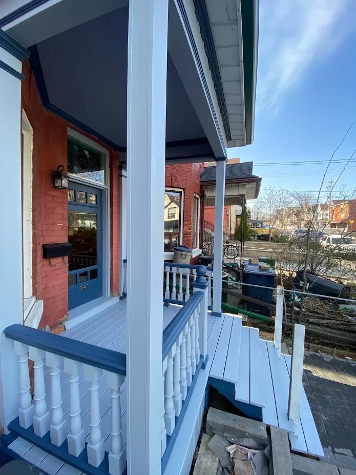 Brock Avenue front porch paint after 2