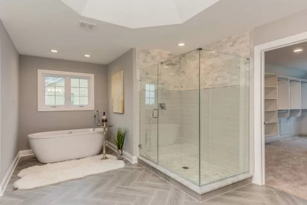 bathroom with glass shower