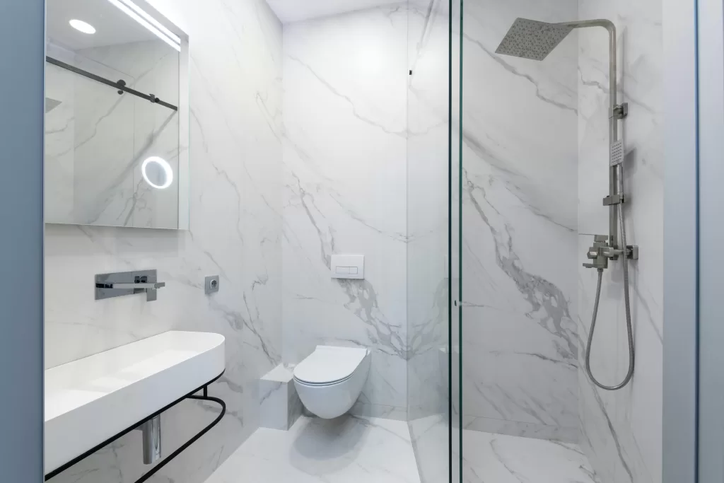newly upgraded shower