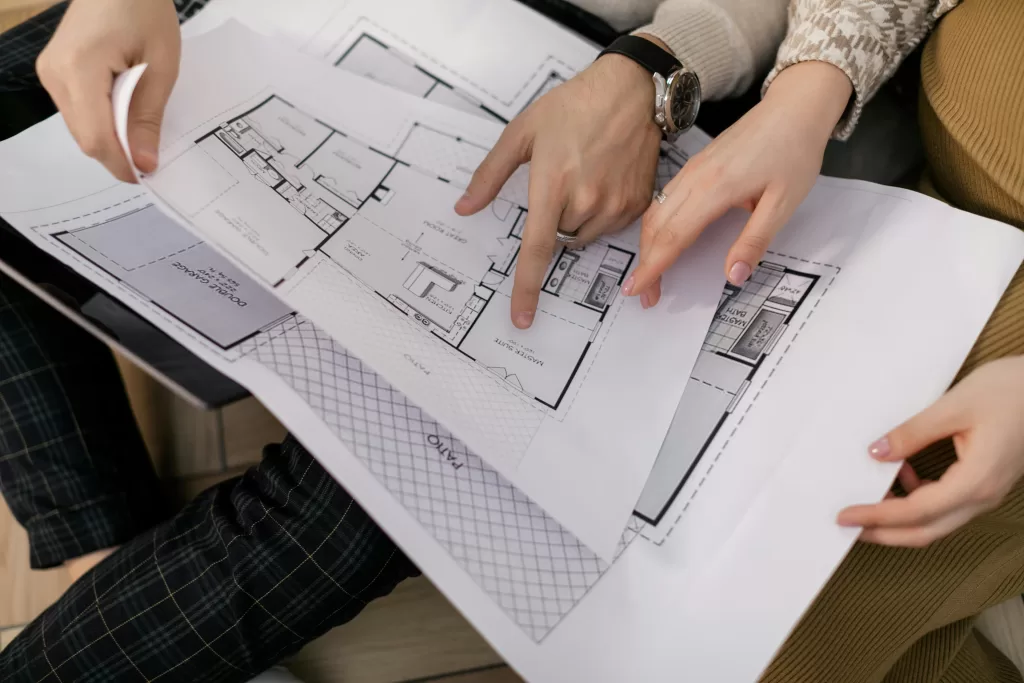 Drawings for a construction job