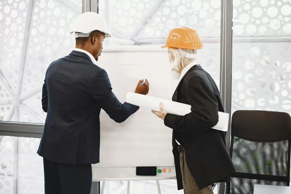 Man planning with Construction Worker