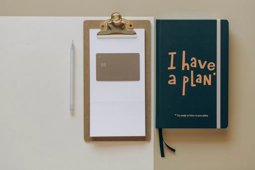 I have a plan book with clipboard and epen