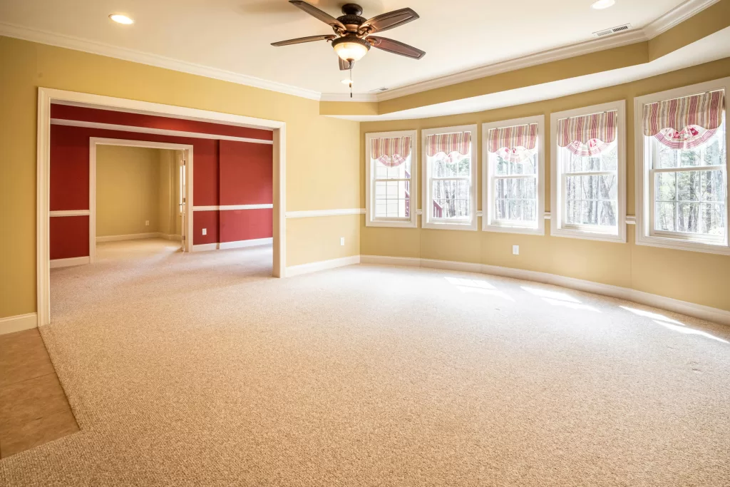 arge open living room with many windows