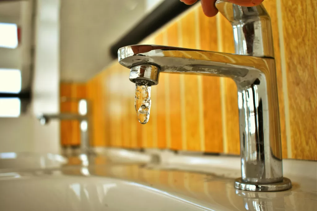 Faucet with water running