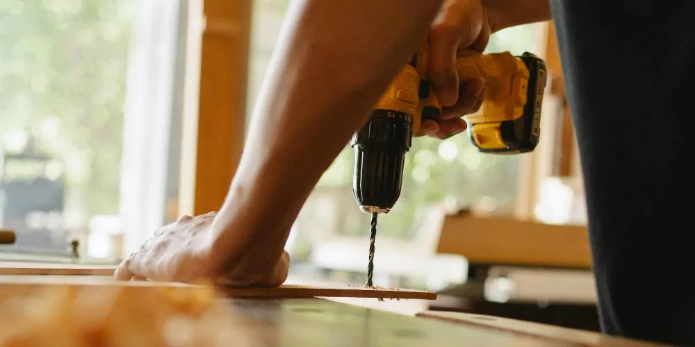 Man using drill