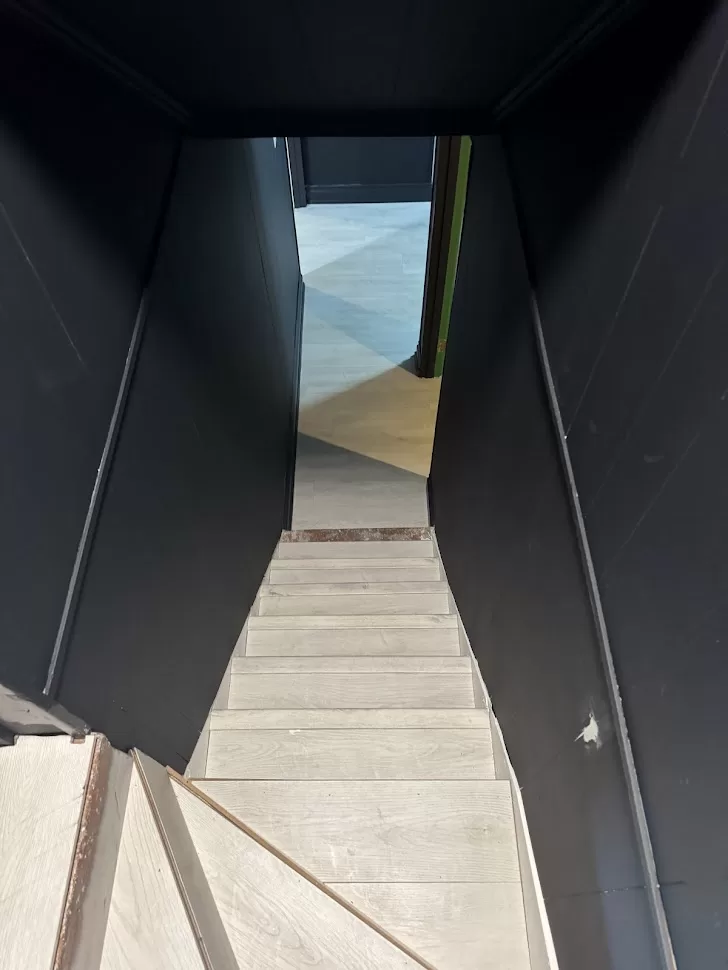 stairs after flooring and painting
