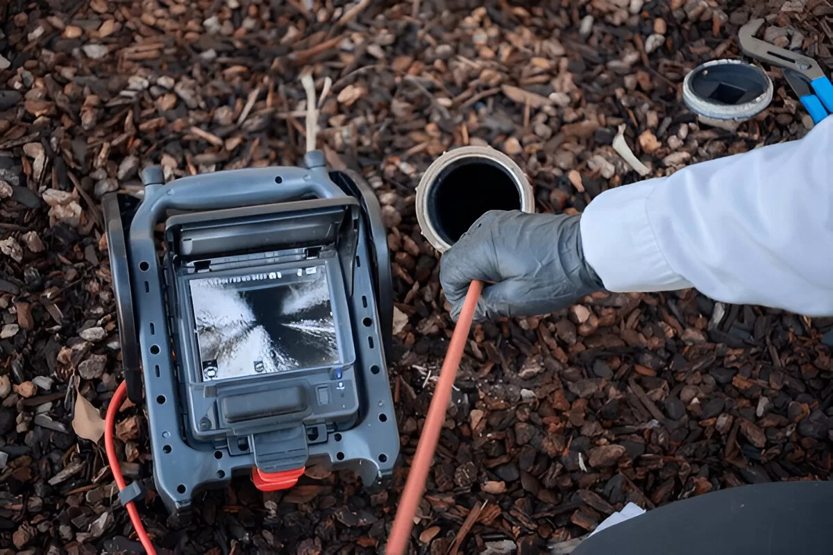 Sanitary line camera inspection as part of flood‑protection plan in Toronto home.
