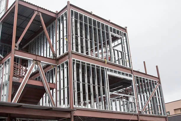 Steel beams for the walls in a Toronto home.
