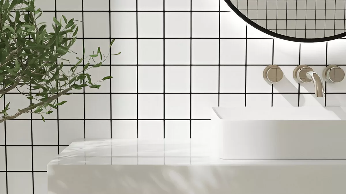 Mildew free grout in a well ventilated Toronto bathroom.