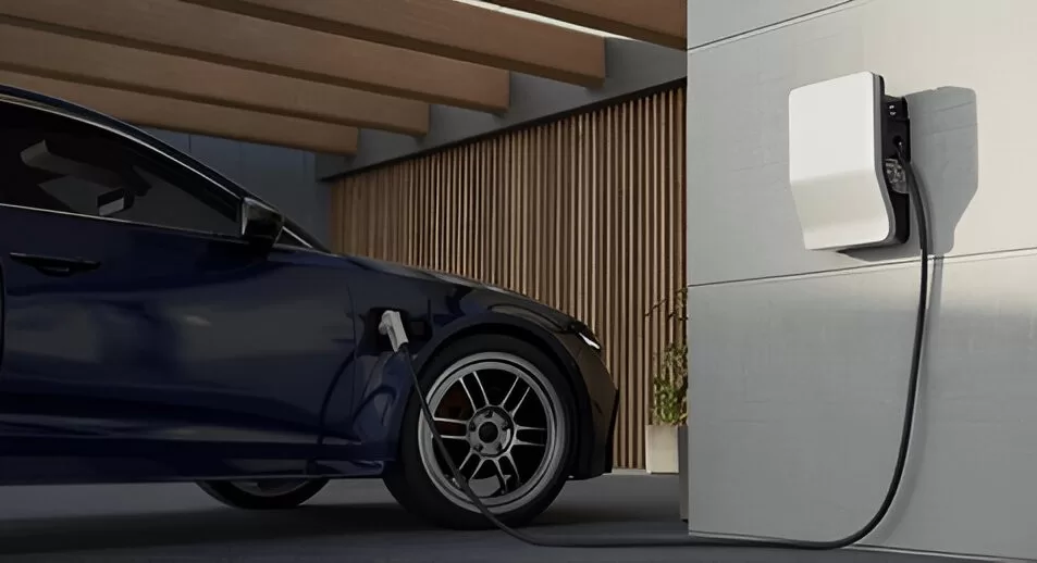 Toronto home garage with Level 2 EV charger