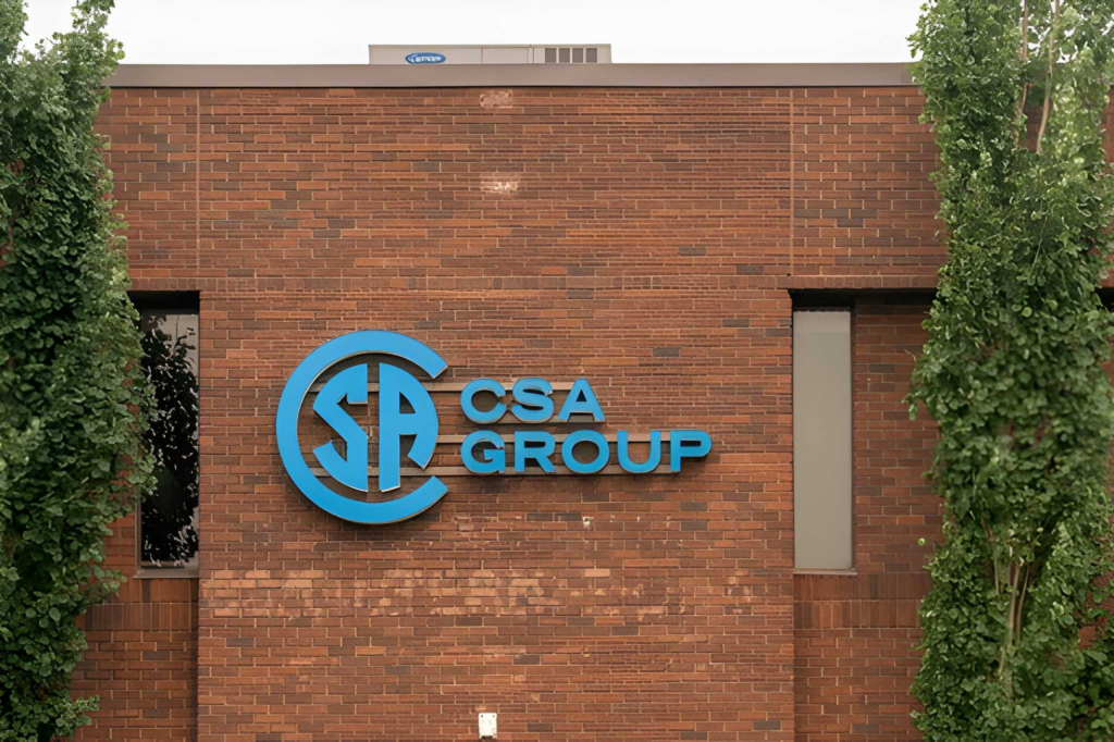CSA Group logo sign on a building.
