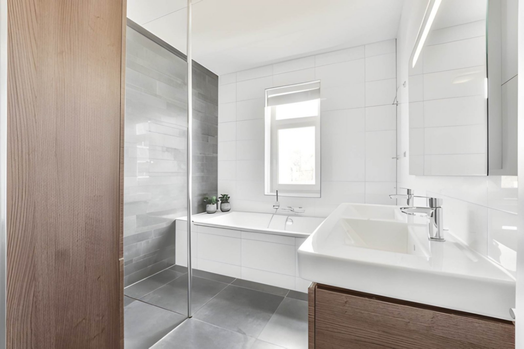 Renovation Services image 3 - modern bathroom tile & vanity upgrade