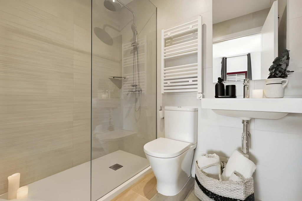 renovation services image 2 - modern bathroom walk-in shower