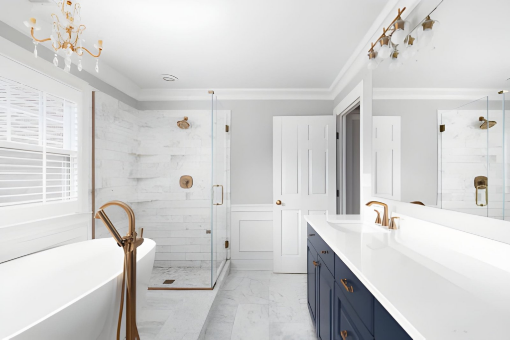 why choose us image 2 - modern bathroom remodel bronze faucets