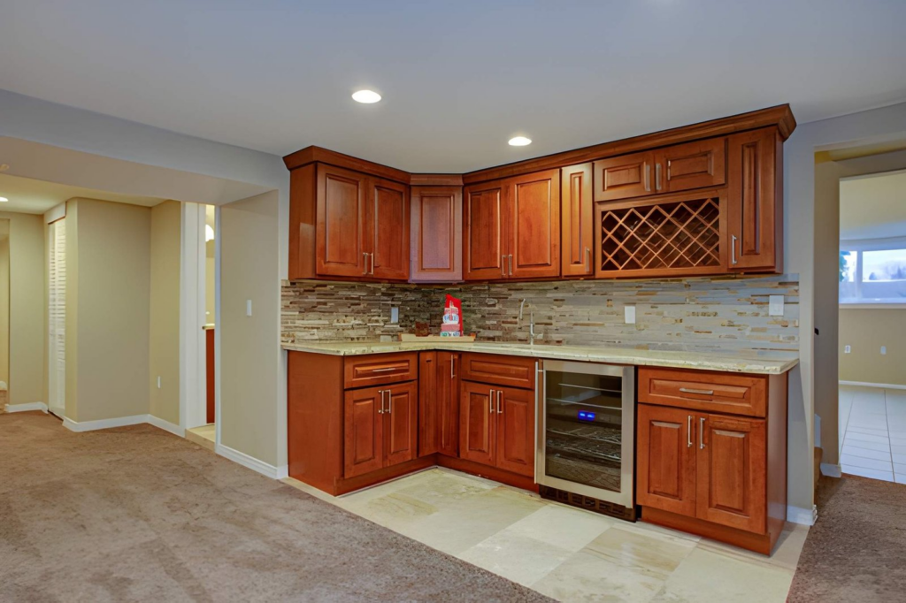 explore our work image 3 - modern basement kitchen wall tiling and flooring