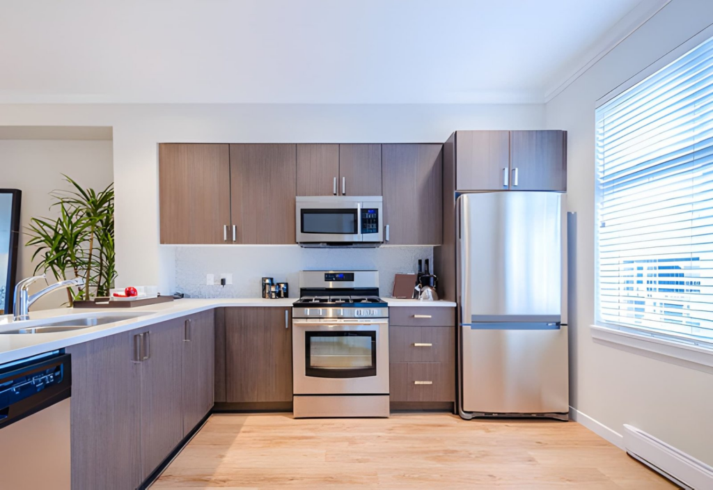 why choose us image 1 - modern remodeled kitchen, hardwood cabinetry