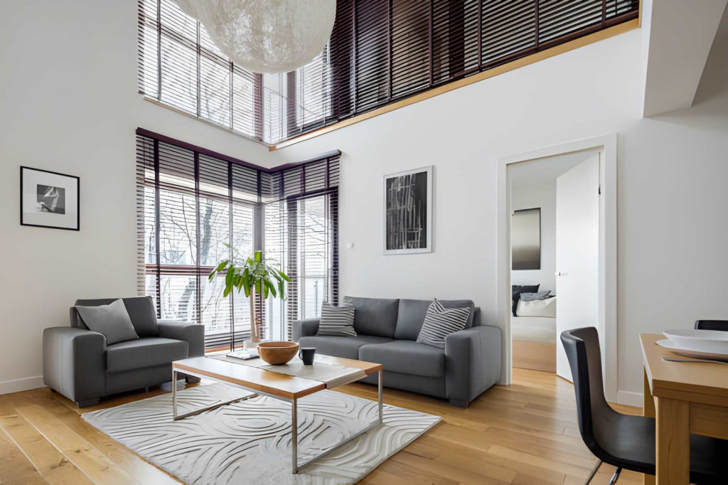 hero image - white painted modern living room