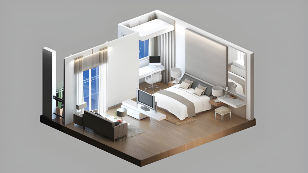 explore our work image 3 - modern bedroom 3d render