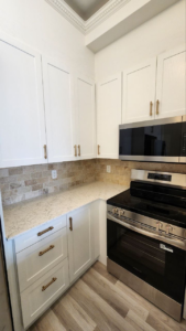 Windermere Avenue kitchen renovation completed, cabinets close up
