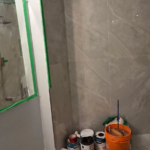 Windermere Avenue bathroom renovation process, tiled shower