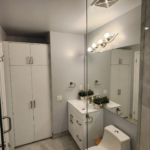 Windermere Avenue bathroom renovation result, vanity focus