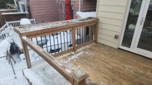 Roselawn Ave Mudroom & Powder Room Additions result. Deck close up