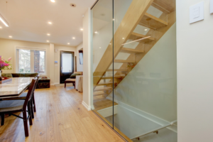 Roselawn Ave result. staircase glass panel