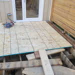 Roselawn Ave process mudroom floor board