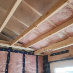 Roselawn Ave process mudroom wall framing & insulation